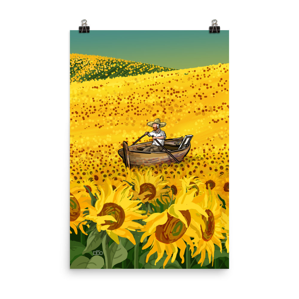 In the Ocean of Sunflowers