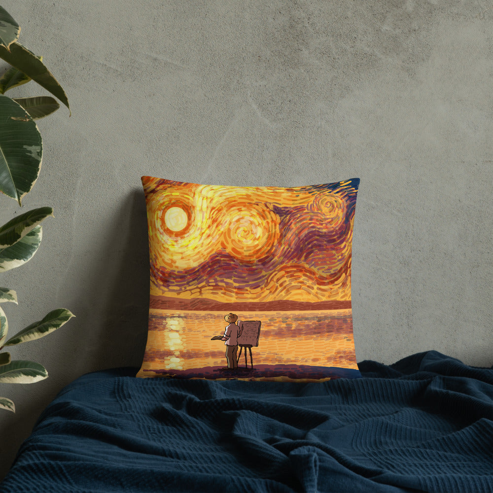 Dawn at the Seaside Pillow