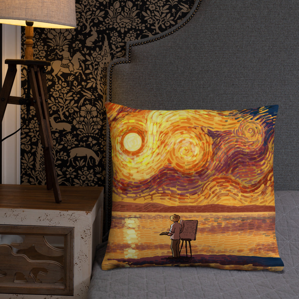Dawn at the Seaside Pillow
