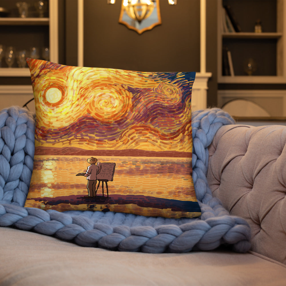 Dawn at the Seaside Pillow