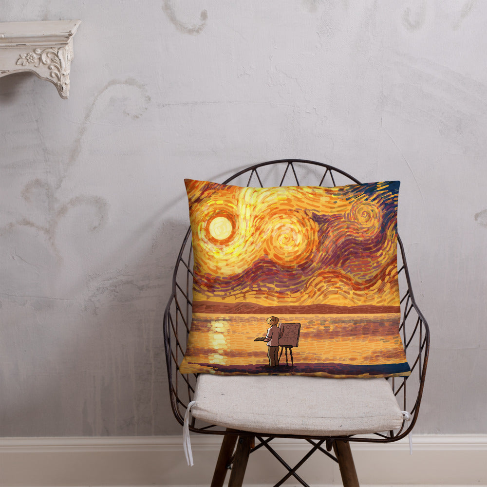 Dawn at the Seaside Pillow