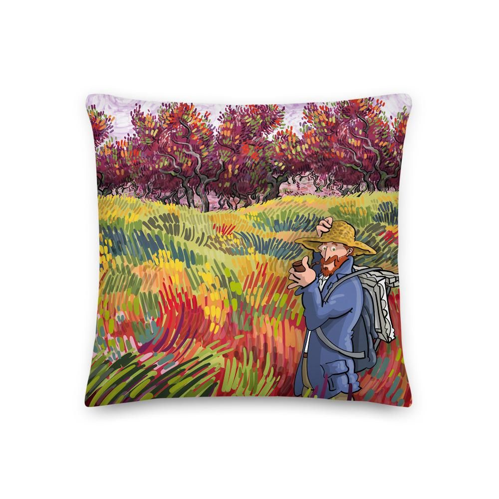 A colorful framed (Premium Pillow)