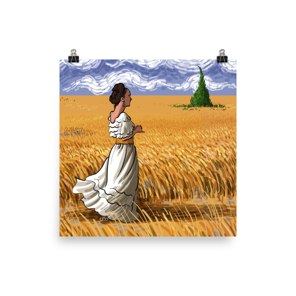 Frida Kahlo in  Wheatfield