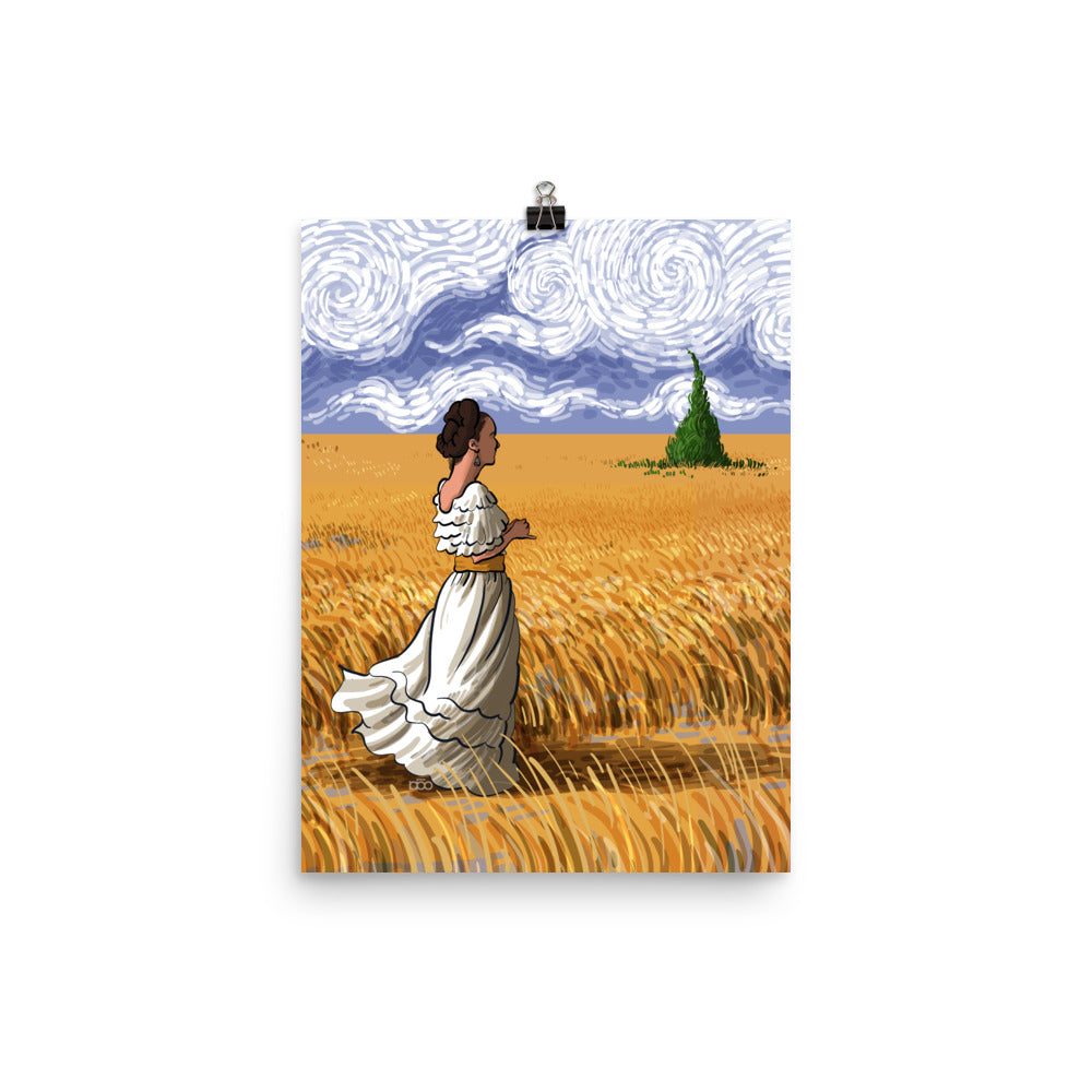 Frida Kahlo in  Wheatfield