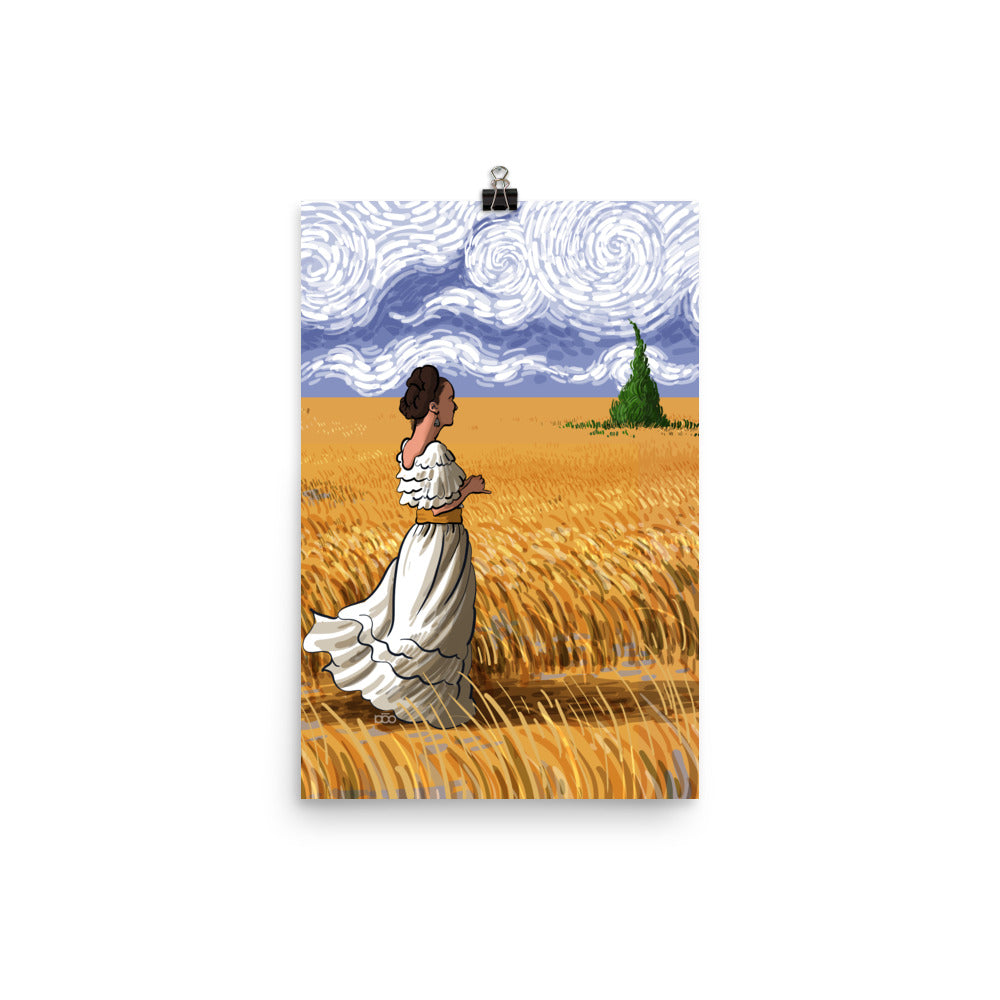 Frida Kahlo in  Wheatfield