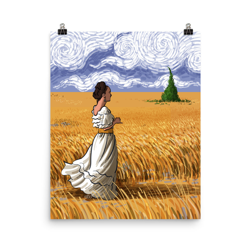 Frida Kahlo in  Wheatfield
