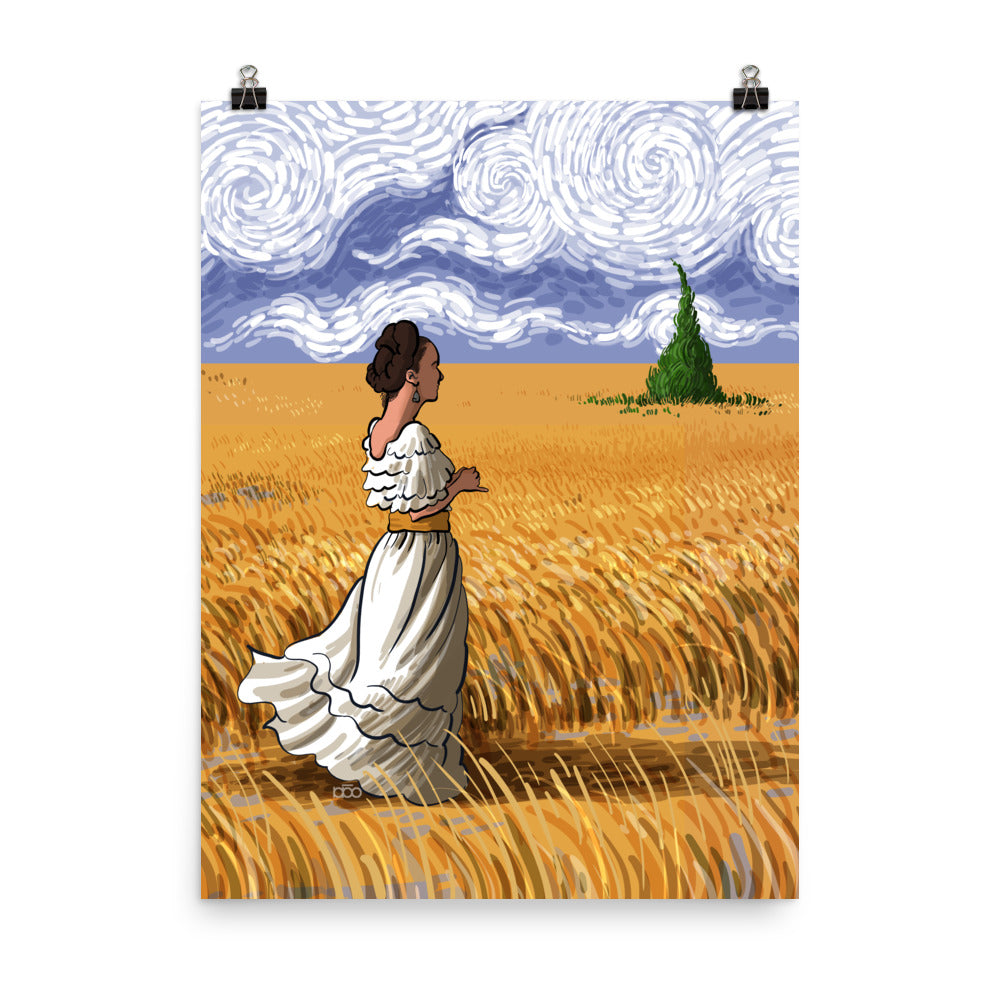 Frida Kahlo in  Wheatfield