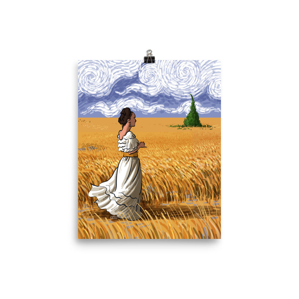 Frida Kahlo in  Wheatfield
