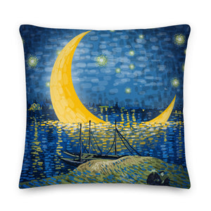 Moon in the lake - Premium Pillow