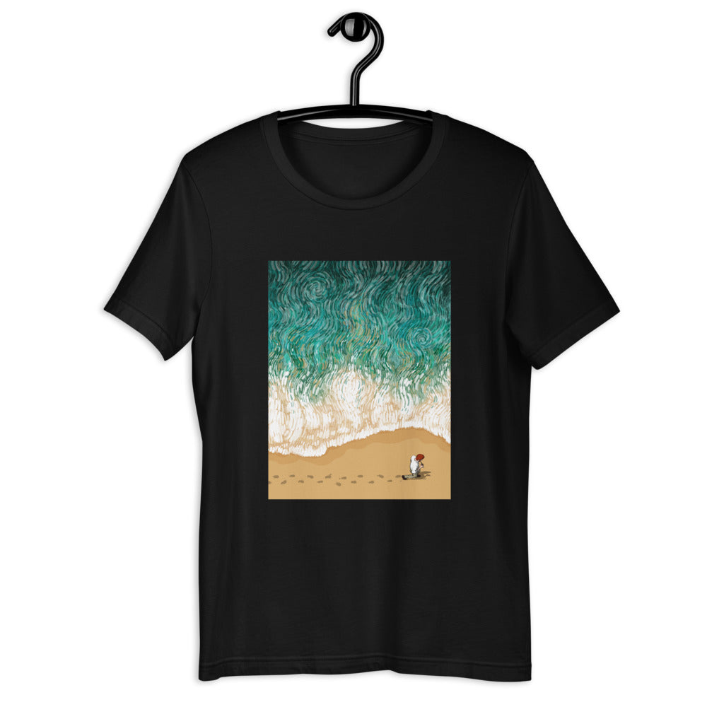 Beach footprint (Unisex T-Shirt)